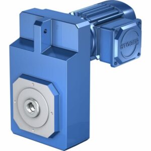 Asynchronous offset helical geared motors