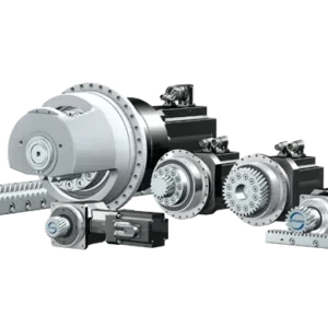 Rack and pinion drives with synchronous servo motors